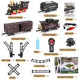 thumbnail image 2 of Train Set for Kids - Electric Remote Control Train Track Around Christmas Tree, Steam Locomotive Engine Train Railway Kits w/Smoke, Light & Sounds, Christmas Toys Gif, 2 of 6