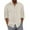 Beige, variant on WTXUE Button-Up Shirts Long Sleeve, Notch Neck Shirts Casual Button Lapel Cotton Pocket Shirt Top Workwear for Men Navy 3XL