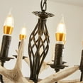 thumbnail image 5 of Retro Antler Chandelier 6 Light Deer Horn Restaurant Dining Pendant Lamp Resin, 5 of 16