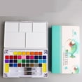 thumbnail image 2 of Solid Watercolor Paint Set with Watercolour Brush Bright Color Pigment Set Art Supplies Color:36 color, 2 of 8