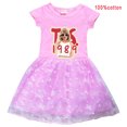 thumbnail image 5 of Taylor Swift Niñas Vestido De Verano De Algodón De Dibujos Animados Lindo Impresión De Manga Corta Tul Dobladillo Los Niños, 5 of 5