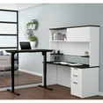 thumbnail image 2 of Bestar Pro-Concept Plus Adjustable Height L-Shaped Desk with Hutch and Optional Keyboard Shelf, 2 of 9