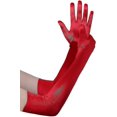 thumbnail image 1 of Long Opera Party 20s Satin Gloves Stretchy Adult Size Elbow Length, 1 of 5