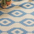 thumbnail image 6 of SAFAVIEH Beach House Vasiliki Geometric Indoor/Outdoor Runner Rug, Blue/Creme, 2'2" x 6', 6 of 7