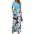 thumbnail image 2 of OutfitShow Women Summer Dress Short Sleeve Casual Long Dress Loose Maxi Dresses with Pockets, 2 of 6