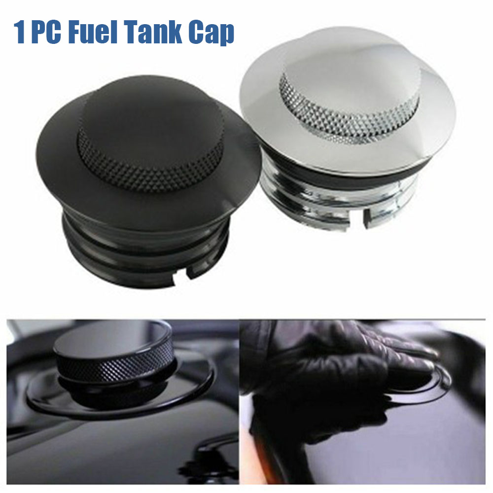 Motorcycle Fuel Tank Gas Cap, Aluminum Black or Silver, for Harley Models (all Models with