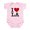 Petal Pink, variant on CafePress - I Love LA Infant Bodysuit - Baby Light Bodysuit, Size Newborn - 24 Months