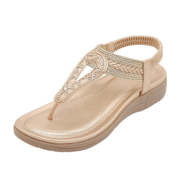 Mostsola Platform Flip Flops for Women Dressy Summer Wedge Sandals Trendy Slingback Beach Shoes