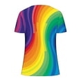 thumbnail image 3 of HaoXianJian Plus Size Womens Shirt Short Sleeve Button Crew Neck Shirt Colorful Print Top for Women 2025 Loose Fits T Shirt Summer Tee Shirts Going Out Top 4X 5X, 3 of 4