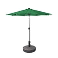 thumbnail image 2 of WestinTrends Cyrus 9 Ft Outdoor Patio Umbrella with Base Include, Solar Powered 32 LED Light Umbrella with Tilt and Crank, 20 inch Fillable Bronze Round Base, Dark Green, 2 of 7
