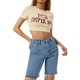 thumbnail image 2 of VISgogo Mujeres Casual Crop Tops, Adultos Letra y Corazón y Estampado de Flores Camiseta de Manga Corta Cuello Redondo VISgogo moda, 2 of 9