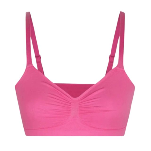 MKLEKYYFront Closure Bra Large Size Non Steel Ring Thin Cup Three Button Underwear Gathered Side Closure Comfortable Breathable Non Bra