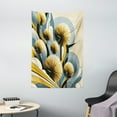 thumbnail image 2 of Ambesonne Floral Eucalyptus Tapestry Wall Hanging, Summery Thistles, 40"x60", Mustard Blue Grey Cream, 2 of 3