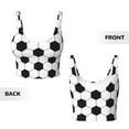 thumbnail image 6 of Goofa Soccer Ball Printed Sports Bras for Women, High Impact Running Bra Workout Crop Tank Tops Longline Sports Bra Push up-X-Large, 6 of 9