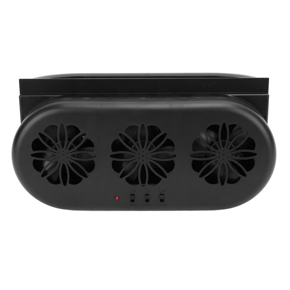Car Solar Powered Exhaust Fan, 3 Fans 5000RPM Air Circulation Vent Radiator, Odor Removal Multifunctional Air Purifier Cooling Fan for Home Automotive Office