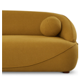 thumbnail image 4 of Borsan Modern Luxury Japandi Style Mustard Yellow Boucle Fabric Curvy Sofa Couch, 4 of 4