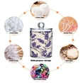 thumbnail image 4 of Clear Storage Jar 2.75x 4.13 Inches One Sizex2 Cotton Swabs Cans Translucent Plasticental Floss Cans Cotton Pads Cans Bathroom Canisters Purple Lavender1, 4 of 7