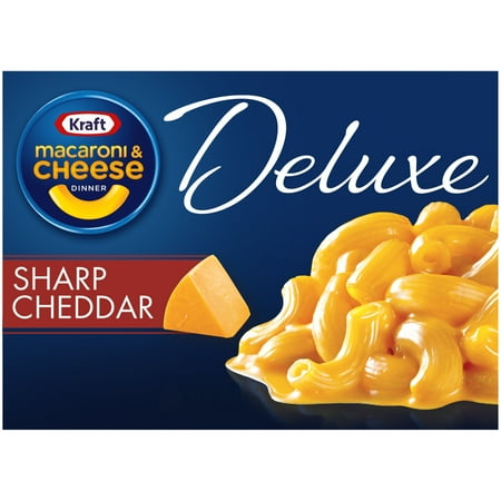 Kraft Deluxe Sharp Cheddar Macaroni & Cheese Dinner, 14 oz Box, Shelf-Stable