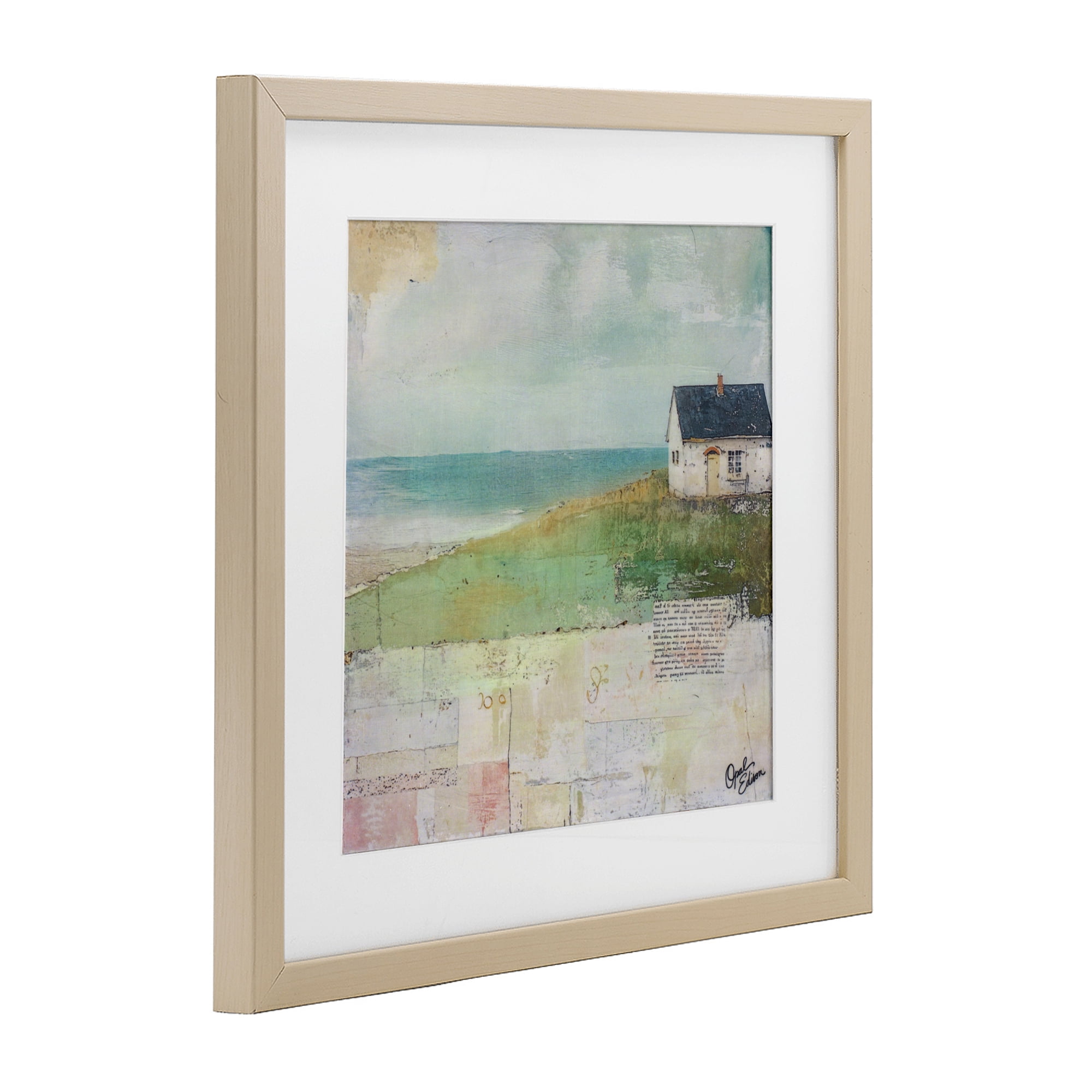 Stupell Industries Quiet Place By The Coast Birch Framed Print Under Glass, design by Opal Edison