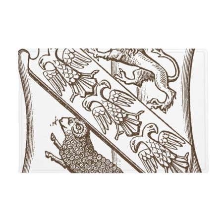 Black White Baroque Sheep Illustration Pattern Ground Mat Non Slip Floor Bathroom Door Rug Carpet