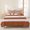 Burnt Orange, variant on 3 Pieces Queen Quilt Set,Caramel Brown and White Striped Soft Bedding Sets with 1 Quilt & 2 Pillow Shams,Horizontal Wide Stripe Summer Bedspread Lightweight Coverlet Comforter for All Season