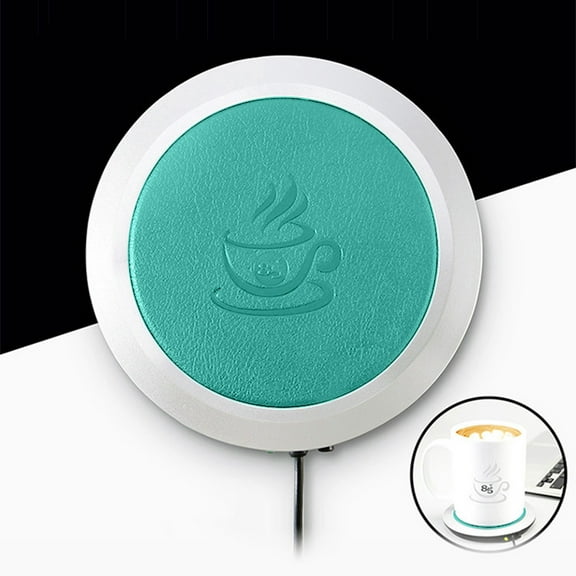 Taicans Fast Heating Mug Warmer,Smart Leather Warm Cup Pad,55°C Constant Temperature Heater,Coffee Cup Warmer Plate for Desk Auto Shut off,Ideal Beverage Warmer Gift for Coffee,Tea,Milk
