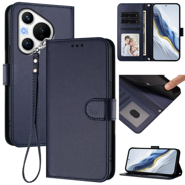 Funda Cartera GANGXUN para Huawei Pura 70 – Cierre Magnético, Protección RFID, Correa Desmontable, Compatible con Carga Inalámbrica