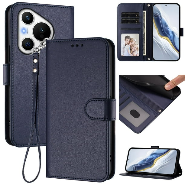 Funda Cartera GANGXUN para Huawei Pura 70 – Cierre Magnético, Protección RFID, Correa Desmontable, Compatible con Carga Inalámbrica