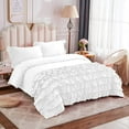thumbnail image 2 of DNG Creations 1 Piece Vintage Ruffle Duvet Cover 100% Egyptian Cotton, 800 Threads Count - With Zipper & Corner Ties ( Twin/Twin XL - Solid White ), 2 of 7