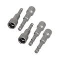 thumbnail image 1 of Unique Bargains 1/4' Shank 3/8' Hex Socket Impact Nut Setter Driver Bit Adapter Gray 5pcs, 1 of 3