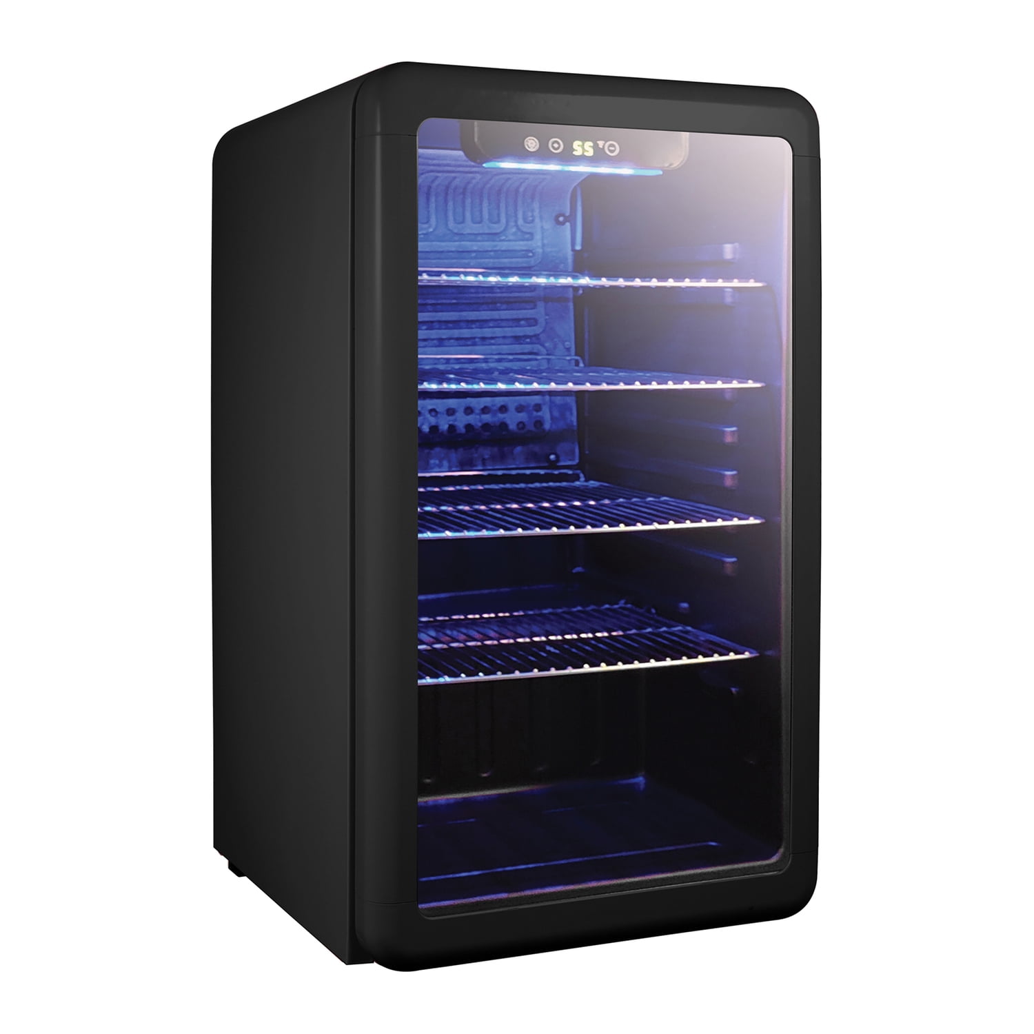 Magic Chef 0.7-cu. ft. 700-Watt Retro Countertop Microwave and 3.4-cu. ft. Retro Beverage Cooler Kit, Black