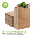 thumbnail image 2 of Bolsas de papel Stock Your Home Kraft Brown, 23,6 kg (50 unidades), 2 of 7