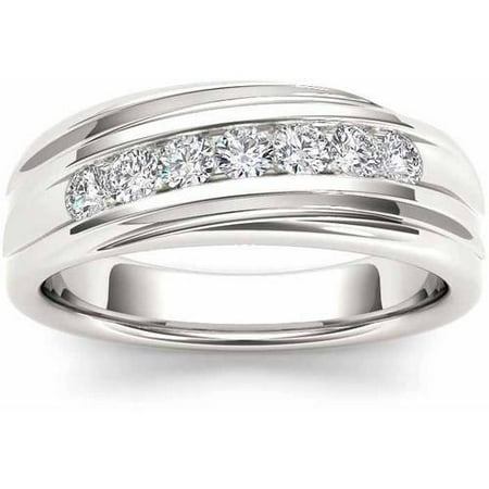 Imperial 5/8 Carat T.W. Diamond Men's 14kt White Gold Wedding Band