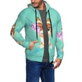 thumbnail image 2 of Saiise Bluey Mens Zip Up Hoodie Long Sleeve Full-zip Hooded Sweatshirt Pullover With Kangaroo Pocket S-3XL, 2 of 6