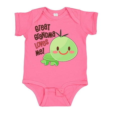 

Inktastic Great Grandma Loves Me- Cute Turtle Gift Baby Boy or Baby Girl Bodysuit