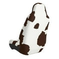 thumbnail image 2 of Wukai Brown Cow Full Set Car Seat Covers with Soft Padding Universal Auto Front Seats Protector and Cushion Mat, 2 of 5