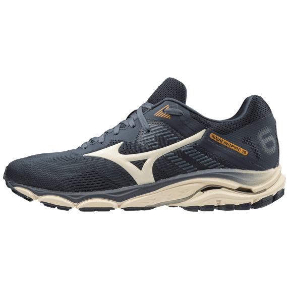 Mizuno Men's Wave Inspire 16 Running Shoe, Size 9, Mood Indigo-Wntr Wht (5P0g)