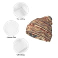 thumbnail image 3 of Hirioo Traditional Tribal Aztec for Men's Knit Cuffed Beanie for Outdoor Activities Unisex, 3 of 6