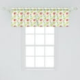 thumbnail image 2 of Ambesonne Caterpillar Window Valance, Animal and Apple, 54" X 18", Dark Coral Pale Green, 2 of 3