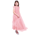 thumbnail image 6 of IBTOM CASTLE Flower Little Big Girls Maxi Dress Bridesmaid Wedding Pageant Party Princess Communion Floral Boho Vintage Lace Dance Gown 7-8 Years Pink, 6 of 9