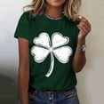 thumbnail image 4 of Annhoo St Patricks Day Shirt for Women Shamrock Print Crewneck Loose Short Sleeve Tops Soft Blouse, 4 of 7