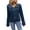 Blue, variant on Aayomet Long Sleeve Tops For Women Women’s Long Sleeve Henley T Shirts Button Down Slim Fit Tops Scoop Neck Ribbed Knit Shirts,Khaki L