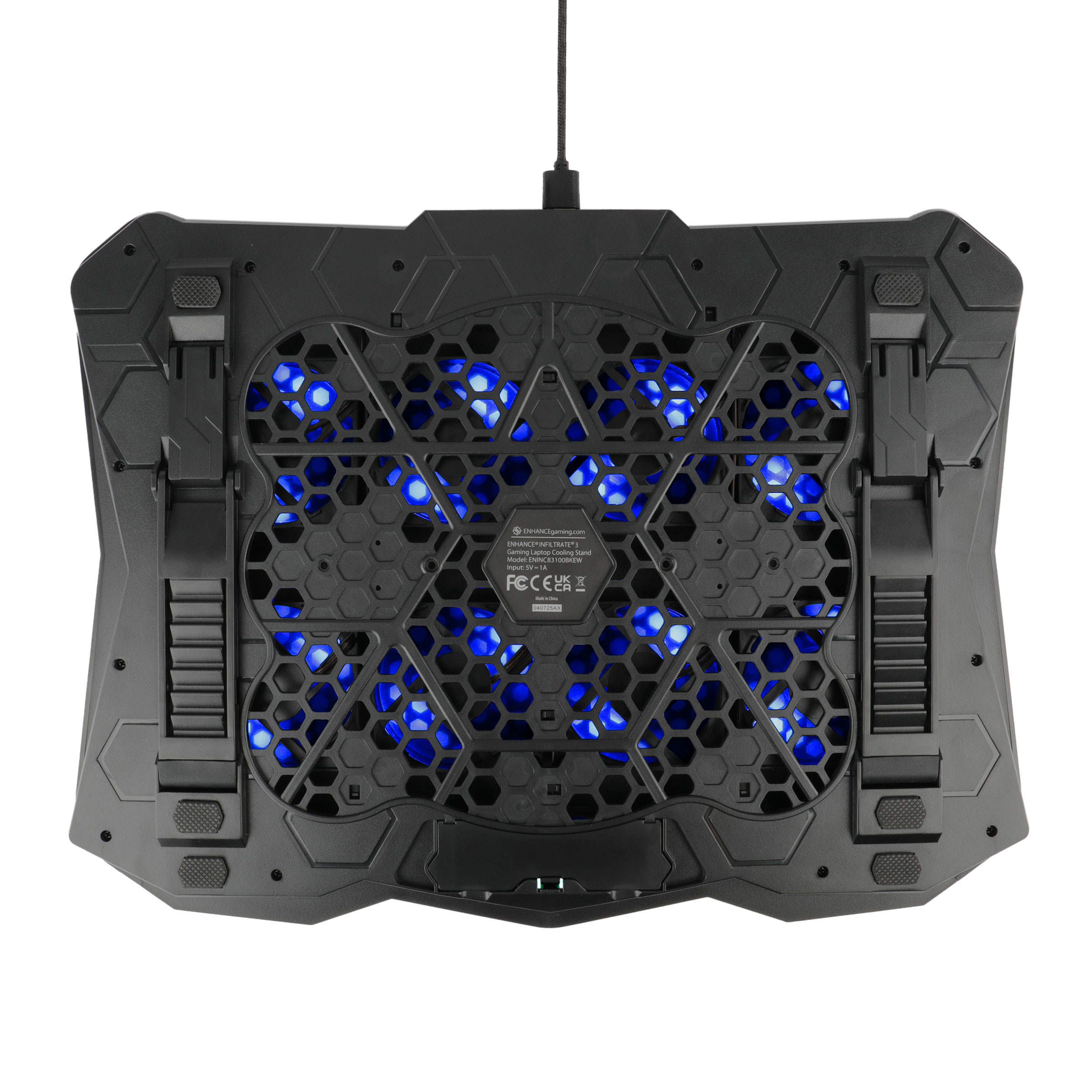 ENHANCE Infiltrate 3 RGB Gaming Laptop Cooler - 8 Fans, Adjustable, USB Hub for 13-17.3" Laptops