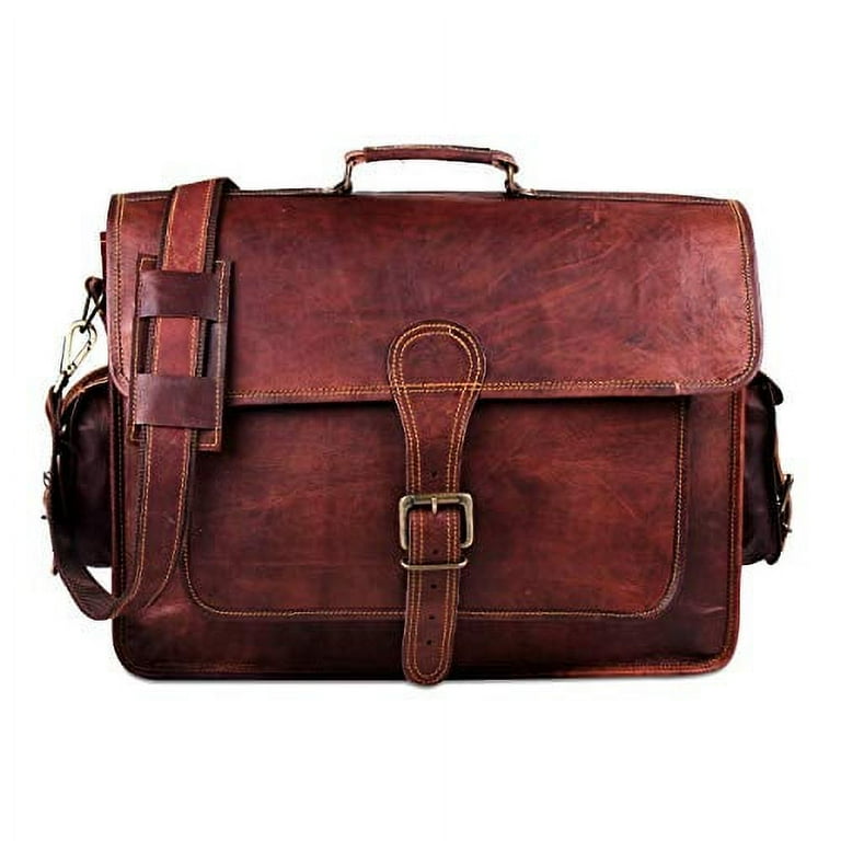 HULSH Leather Laptop Bag For Men 18 Inches Best In Class Leather