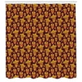 thumbnail image 3 of Ambesonne Sugar Skull Shower Curtain, Skull Sombrero Hat, 69"Wx84"L, Multicolor, 3 of 3