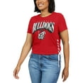 thumbnail image 4 of Women's WEAR by Erin Andrews Red Georgia Bulldogs Side Lace-Up Modest Crop T-Shirt, 4 of 4