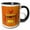 Black/White, variant on 3drose, Crowing Rooster on Chinese Arch, Happy New Year and Sign in Chinese, 11oz Magic Transforming Mug