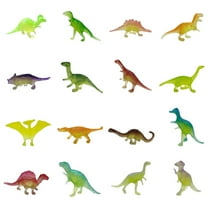 Glow in The Dark Dinosaur Figures Set, 16 Pack Pink Stegosaurus Models, Realistic Plastic Dinosaur Toys for Collectors, Educational Dinosaur Party Favors for Ages 3 , Luminescent Dino Figures