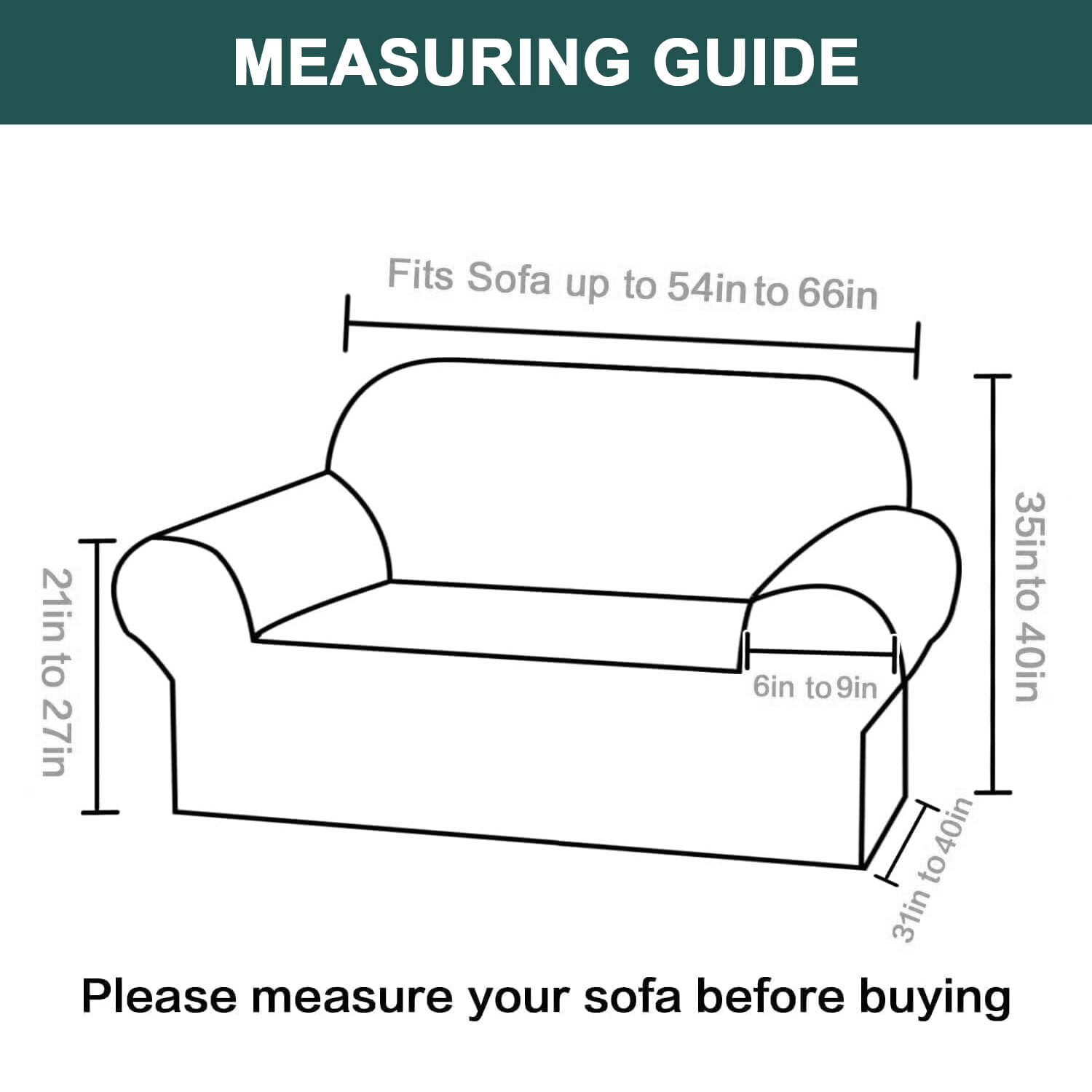H.VERSAILTEX Premium Jacquard Stretch Sofa Cover with Waterproof Seat & Elastic Bottom Protection for Kids,Pets 1-Piece Furniture Protector Slipcover(Loveseat,Sea Grass)