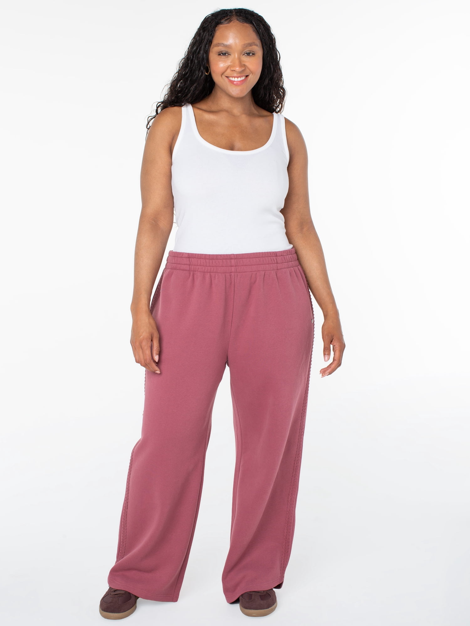 Celebrity Pink Women's and Women's Plus Fleece Wide Leg Sweatpant, Sizes XS-4X